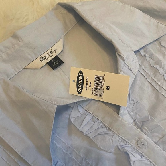 Old Navy button down Ruffle long sleeve - Picture 3 of 6